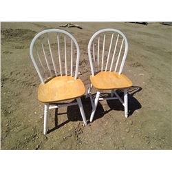 2 WOOD CHAIRS