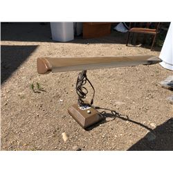 BROWN LAMP WITH ADJUSTABLE NECK