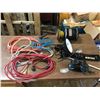 Image 1 : 4 EXTENSTION CORDS+ SPOTLIGHT+MOTOR W/ GRINDING STONE+GOGELS AND ITEMS