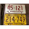 Image 1 : 2 VINTAGE LICENCE PLATES