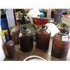 Image 5 : MEDALTA POT+4 VINTAGE BOTTLES+2 SMALLER CLAY LIKE POTS W/LIDS+ROPE AND NICK NACKS