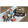 Image 2 : 7 ICE FISHING RODS AND TACKLE BOX