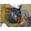Image 3 : BOX OF AIR HOSE, BOOSTER CABLES, EXTENSION CORDS