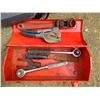 Image 2 : RED TOOLBOX W/ ASSORTED TOOLS+ SERGE PROTECTOR