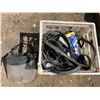 Image 1 : CRATE OF AUTOMOTIVE BELTS AND FACE SHIELD