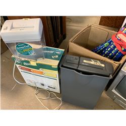 3 PAPER SHREDDERS WORKING