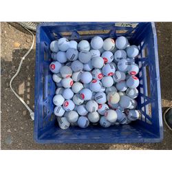 CRATE OF GOLF BALLS