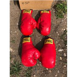 2 PAIRS EVERLAST BOXING GLOVES 16OZ AND 14 OZ