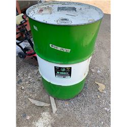 205L DRUM OF DIESEL MOTOR OIL (APPROX. 1/3 FULL 0W40 OIL)