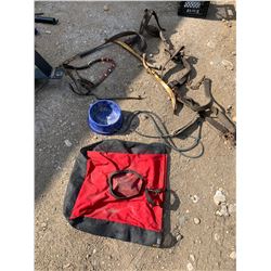 HORSE HARNESSES W/ HAY BAG