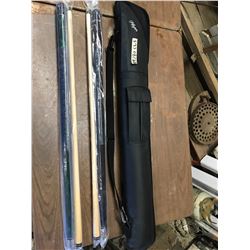 BRAND NEW POOL CUE SET 2 CUES AND CASE