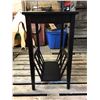 Image 3 : DARK BROWN SIDE TABLE WITH BOOK RACK