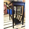 Image 4 : DARK BROWN SIDE TABLE WITH BOOK RACK