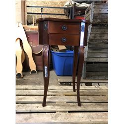 BROWN 2 DRAWER MAKEUP/SIDE TABLE