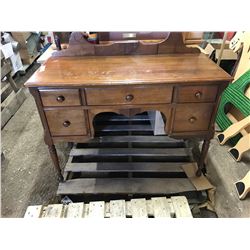BROWN 5 DRAWER DESK 3FT5"IN LENGTH 1FT6"IN WIDTH