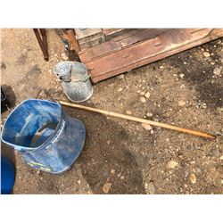 2 MOP PAILS AND MOP HANDLE