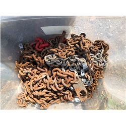 BOX OF CHAINS