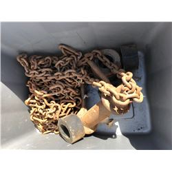 BOX OF CHAINS