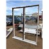 Image 6 : ONE WOODEN FRENCH DOOR FRAME 7FT LENGTH APROX 6FT WIDTH C/W TWO DOORS-TRIPLE GLAZE