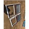 Image 1 : TWO WINDOWS/FRAME WEATHERED 4FT 2FT 7 1/2IN-TRIPLE GLAZE