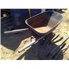 Image 6 : WHEELBARROW W/ ASSORTED YARD TOOLS