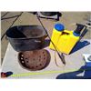 Image 1 : BUCKET W/ CATTLE SPRAYER BACKPACK AND TRACTOR SEAT
