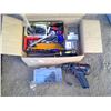 Image 1 : BOX OF SOLDERING GUN, SCREWS, SCREWDRIVER BITS, SOCKETS, ETC.