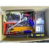 Image 3 : BOX OF SOLDERING GUN, SCREWS, SCREWDRIVER BITS, SOCKETS, ETC.