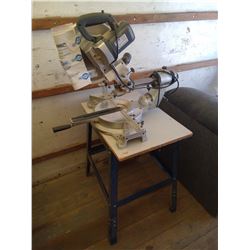 120V SLIDING COMPOUND MITRE SAW ON TABLE