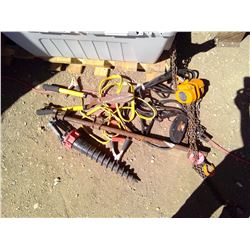 BOOSTER CABLES, CHAIN HOIST, HEDGE TRIMMERS, VICE, PLASTIC DRILLER