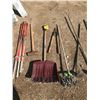 Image 3 : GARDEN TOOLS+ SNOW SHOVEL+TWO METAL SAWHORSE