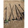 Image 4 : GARDEN TOOLS+ SNOW SHOVEL+TWO METAL SAWHORSE
