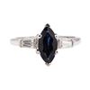 Image 2 : 1.39 ctw Blue Sapphire and Diamond Ring - Platinum