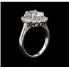 Image 4 : 2.81 ctw Aquamarine and Diamond Ring - 14KT White Gold