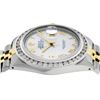 Image 4 : Rolex Mens 2 Tone 14K MOP Roman 3 ctw Channel Set Diamond Datejust Wristwatch