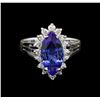 Image 2 : 14KT White Gold 2.76 ctw Tanzanite and Diamond Ring