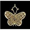 Image 2 : 7.00 ctw Diamond Butterfly Pendant - 18KT Yellow Gold
