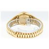 Image 6 : Rolex Ladies 18K Yellow Blue Vignette 1 ctw Diamond President Wristwatch With Ro