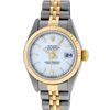 Image 2 : Rolex Ladies Quickset 2 Tone 18K White Index Datejust Wristwatch