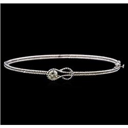 14KT White Gold 0.33 ctw Diamond Bangle Bracelet