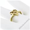 Image 3 : Vintage 14kt Yellow Gold Twisted Wire Heart Ring w/ Single Cut Diamond