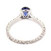 Image 3 : 2.18 ctw Sapphire and Diamond Ring - 18KT White Gold