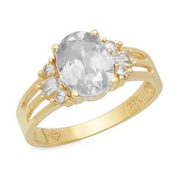 14K Yellow Gold Cubic Zirconia Ring