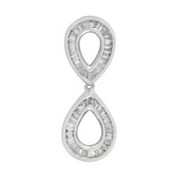 18k White Gold 0.56CTW Diamond Pendant, (SI3 /H-I)