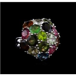 11.08 ctw Tourmaline Ring - 14KT White Gold