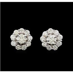 14KT White Gold 1.97 ctw Diamond Earrings