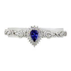 3.97 ctw Tanzanite and Diamond Bracelet - 18KT White Gold