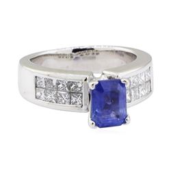 2.72 ctw Sapphire and Diamond Ring - Platinum