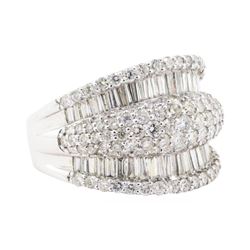 3.07 ctw Diamond Ring - 18KT White Gold