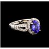 Image 1 : 14KT White Gold 2.14 ctw Tanzanite and Diamond Ring